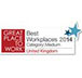 33rd - UK's Best Workplaces - Great Place to Work - 2014